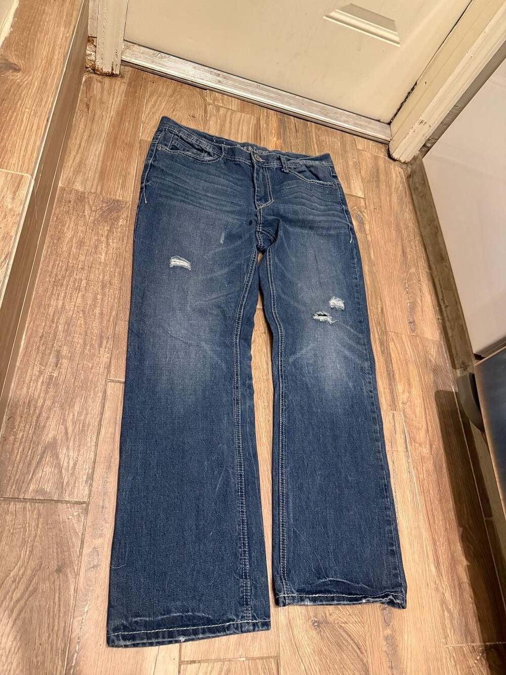 Axe & Crown Boot Fit Distressed Denim Jeans Size 36x32